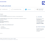 Vierter Schritt Antragstellung Deutsche Bank Privatkredit
