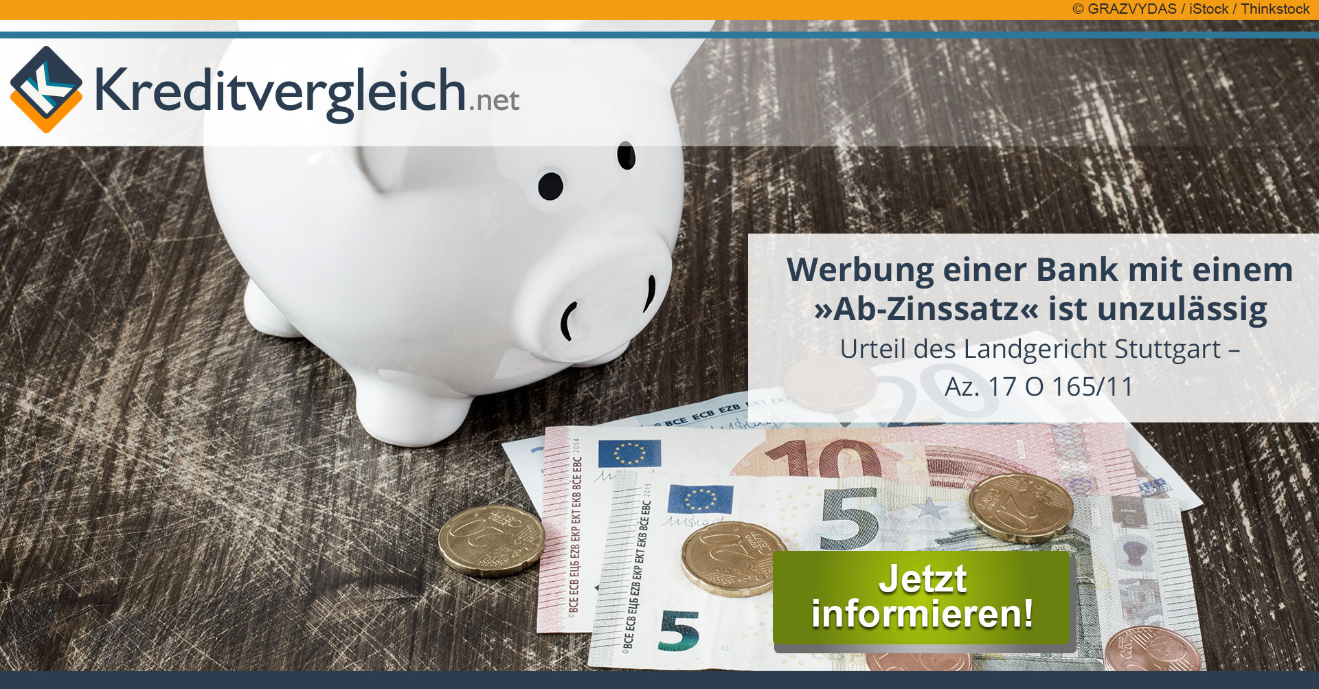 Werbung einer Bank mit einem »Ab-Zinssatz« ist unzulässig