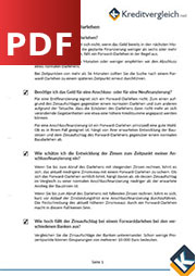Checkliste für Forwarddarlehen als PDF zum kostenlosen Download